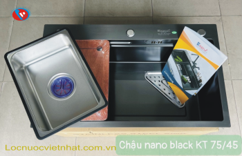 Chậu rửa bát inox một hố Kagol 7545 màu đen