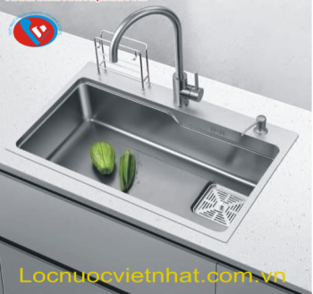 Chậu rửa bát 1 hố 7546 nano xám Kagol