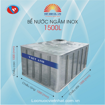 Bể nước ngầm Inox 1500 Lít