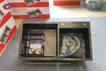 Chậu KND 8245 Blach Lệch 304