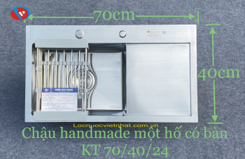 Chậu 7040 1 hố 1 bàn 304