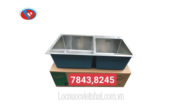 Chậu 2 Hố Lệch 7843 HAND MADE KOREA