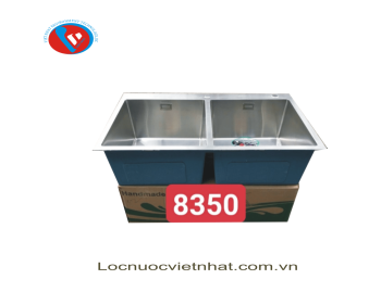 Chậu 2 Hố Cân Vuông 8350 HAND MADE KOREA
