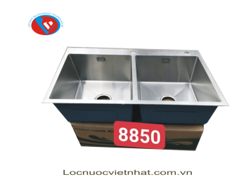 Chậu 2 Hố Cân Vuông 8850 HAND MADE KOREA