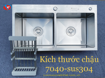 Chậu 2 Hố 7040 Cân 304