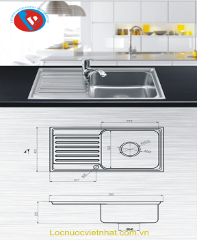 Chậu 1 Hố 1 Bàn S78 Sơn Hà