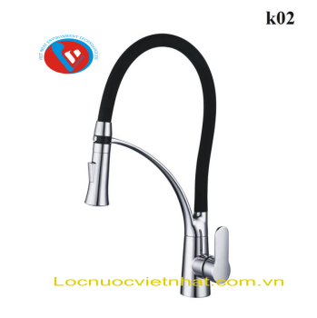 Vòi rửa bát nóng lạnh Kagol K02 cần Silicon