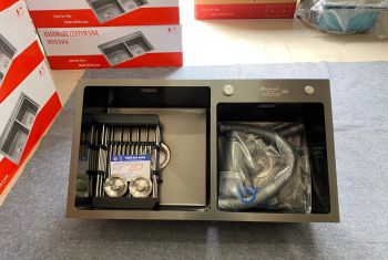 Chậu KND 8245 Blach Lệch 304