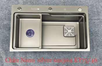 Chậu 1 Hố 7546 NaNo phủ Bạc