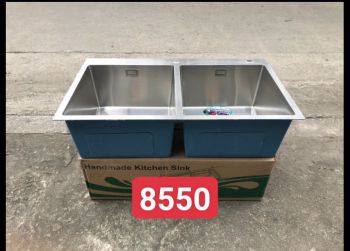 Chậu 2 Hố Cân Vuông 8550 HAND MADE KOREA